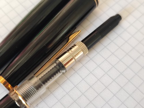 Fuller Montblanc Classic Clasic ( Feder F ) 14k 585 Gold + Konverter W Germany - Bild 13 von 16
