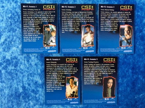 CSI:Miami Series 1 Forensics Gold Foil Cards Complete Chase Card Set - Picture 2 of 7