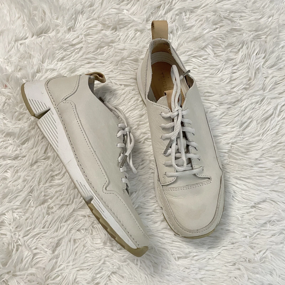 Plano Arne póngase en fila Clarks Trigenic Tri Spark Women's Beige/White comfy platform Sneakers Size  8M | eBay