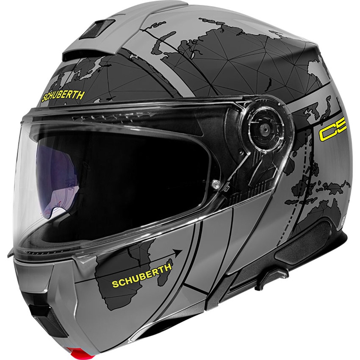 Motorcycle Helmet 55 (S) Schuberth C5 Globe Flip Helmet Gray