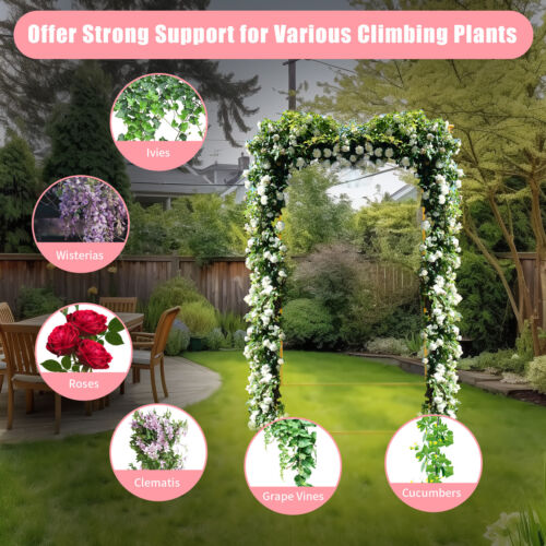 Rectangle Wedding Arch Backdrop Stand Metal Flower Balloon Frame Party Decor NEW