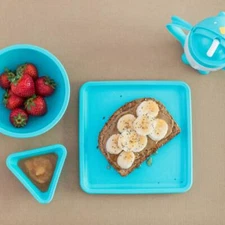 Lollaland Gift Set Lollacup Straw Sippy Cup Mealtime Dishes Baby Plate Bowl 