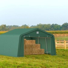 Weidezelt Weidehütte Strohlager Heulager Rundbogenhalle ca.3x6 Lagerzelt STABIL