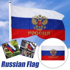 ..Russia with Eagle Flag 3x5ft Russian Coat of Arms Flag flag Banner N4H2