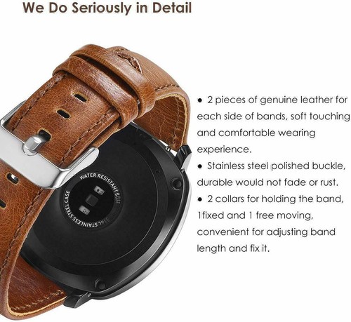 22mm Leather Strap Band For Huawei Watch 4 3 Pro/GT 4 3 Pro 3 2 2e 46MM Runner - Photo 79 sur 98