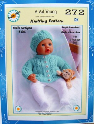 PUPPEN STRICKANLEITUNG Nr. 272 für /ANNABELL 18''/19'' Puppe von Daisy May