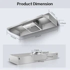 36in Under Cabinet Range Hood 280CFM Stainless Steel 2 Speed LED Vent Fan New
