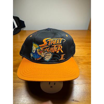 NEW RARE Deadstock VTG 1991 Street Fighter 2 Snapback Hat - Black