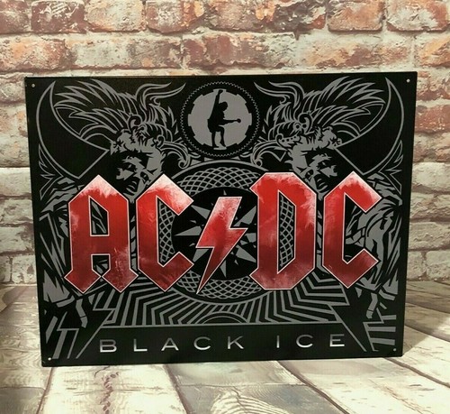 AC/DC - Black Ice Album Cover Metal Sign - Hard Rock Band - Made in the ...