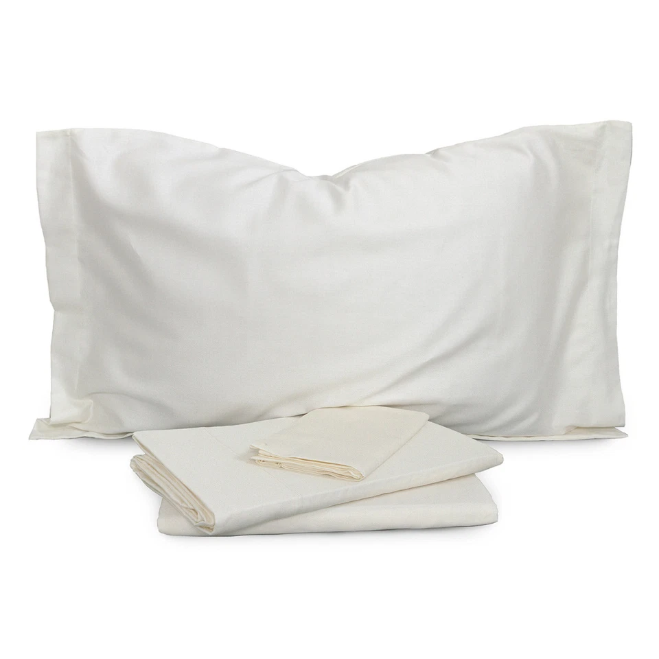 Completo lenzuola Raso di Zucchi tinta unita Matrimoniale due piazze R661 - Immagine 3 di 4