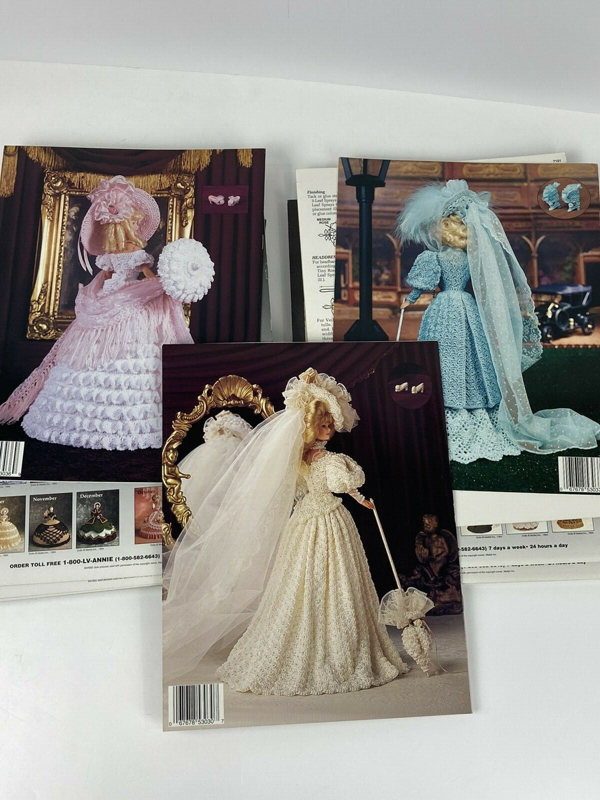 Lot of 32 Paradise Publications & Annie’s Attic Crochet Collector Doll Costumes Popularna natychmiastowa dostawa