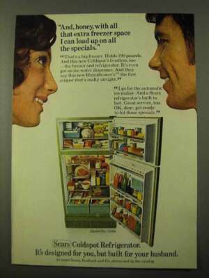 1971 Sears Coldspot Refrigerator Ad - Model No. 61844 | eBay