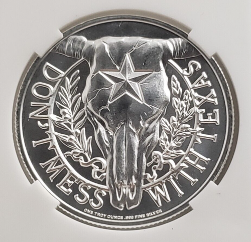 Bluebonnet de Texas 1 oz. Redonda de plata con estampillas vintage - ¡Muy bonita! W2 - Imagen 11 de 13