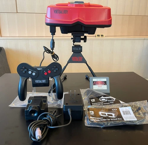 Nintendo Virtual Boy cleaned w/ Ribbon Cable Upgrade/New Capacitors & Red Alarm