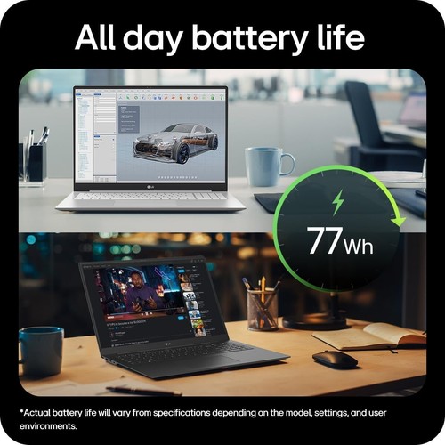 LG gram Pro 2025 17Z90SP, 17 ", Intel Core Ultra 7, 32GB RAM, 1TB SSD - Afbeelding 13 van 18