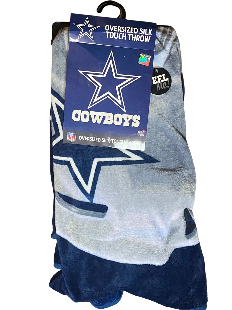 NFL Dallas Cowboys Football Helmet Oversized Silk Touch Throw Blanket 55 x70