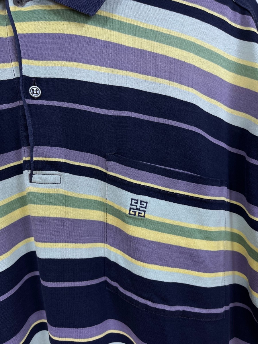 【GIVENCHY】1980s Striped S/S Polo Shirt GIVENCHY 1980s Striped Short Sleeve Polo Shirt