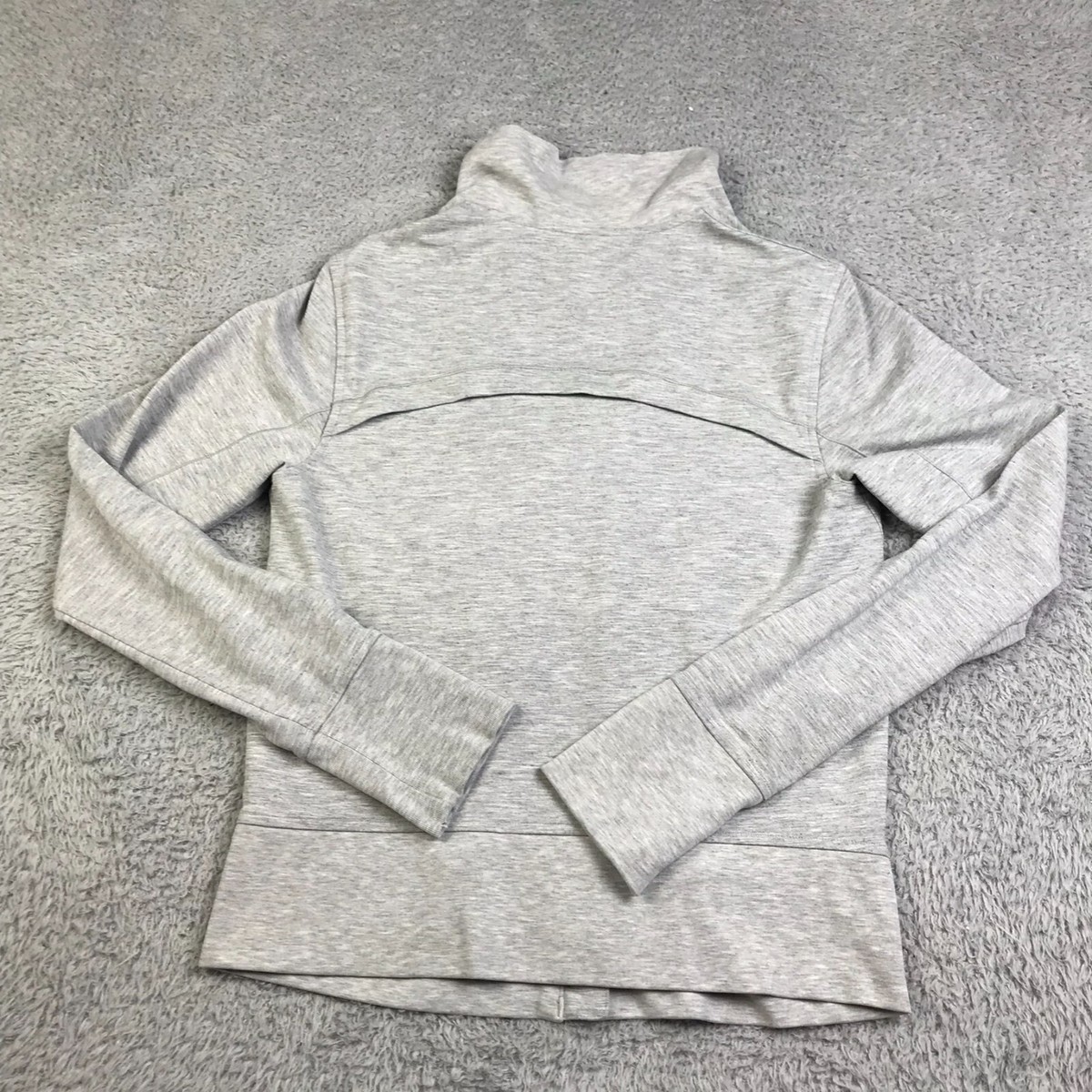 Lululemon グレー ジップアップジャケット gray lululemon zip up jacket size 8 hoodie #lulu | Depop