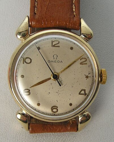 Superbe montre pour homme années 1940 Norman Morris Omega 14KGF Tear Drop Lugs 17j env. 17,8 - Photo 1/12