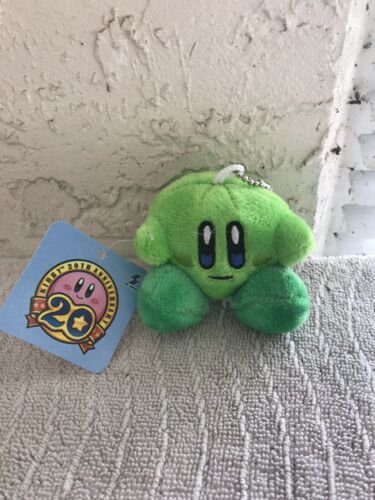 Green Kirby Plush Keychain 3&#034; Japanese writing Nintendo