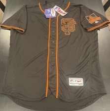 Authentic Majestic Flex Base San Francisco Giants Alternate Black Jersey 52 NWT
