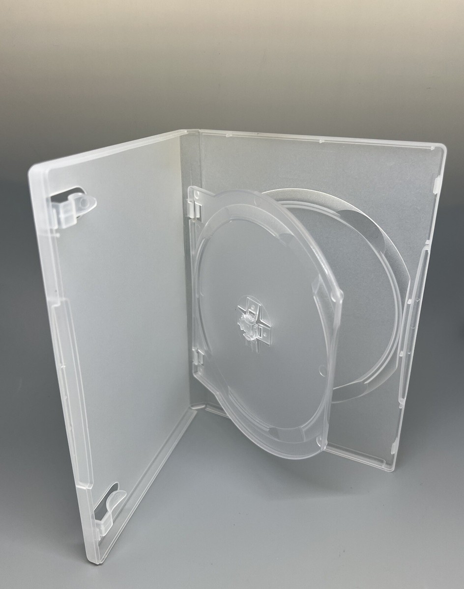 SALE! 50 PCS NEW 14MM Double (2) DVD Case With Swing Tray