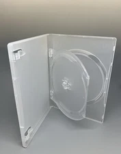 SALE! 10 PCS NEW 14MM Double (2) DVD Case With Swing Tray, Sleeve, Frosty Clear