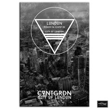 London Grunge City BOX FRAMED CANVAS ART Picture HDR 280gsm