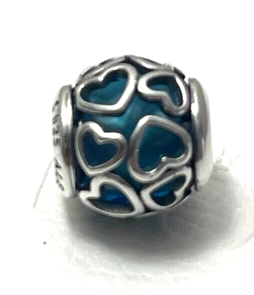 Blue encased in love charm sale
