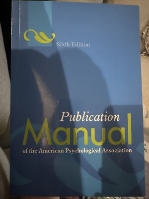 AMERICAN PSYCHOLOGICAL ASSOCIATION PUBLICATION MANUAL 6TH EDITION visual data 4