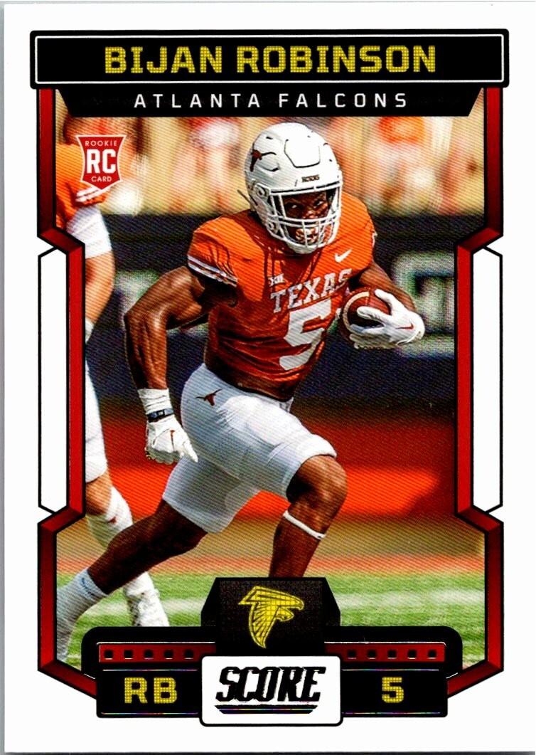 2023 Score Bijan Robinson Rookie Card RC Atlanta Falcons Texas Longhorns #315