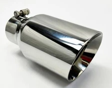 Exhaust Tip 2.50" Inlet 4.00" Outlet 8.00" long WBOSS4008-250-DW-SS Bolt On Slan