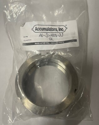 Accumulators Inc.  AI-S-403-SS Locknut for Fluid  Ports Bladder Acc. SST Qty 2.