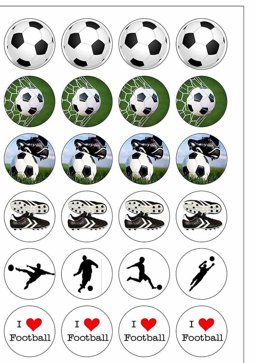 24 PRECUT I Love Football Round Edible Wafer Paper Cupcake Cake Toppers | eBay amazon-com-gatherfun-96pcs-football-themed-toothpicks-cupcake-toppers-cocktail-picks-for-birthday-party-game-day-tailgate-decorations-toys-games