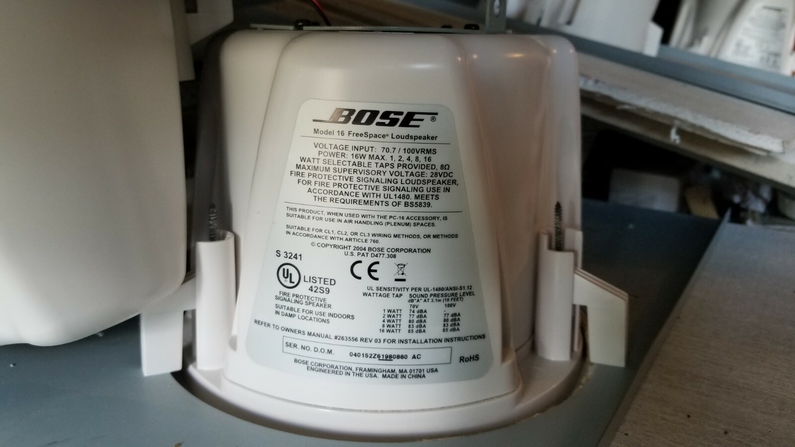 bose freespace ds 16f connection