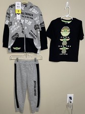 NWT Star Wars Kids 3-Piece Set, T-Shirt, Fleece Jacket  Jogger pants Size 5