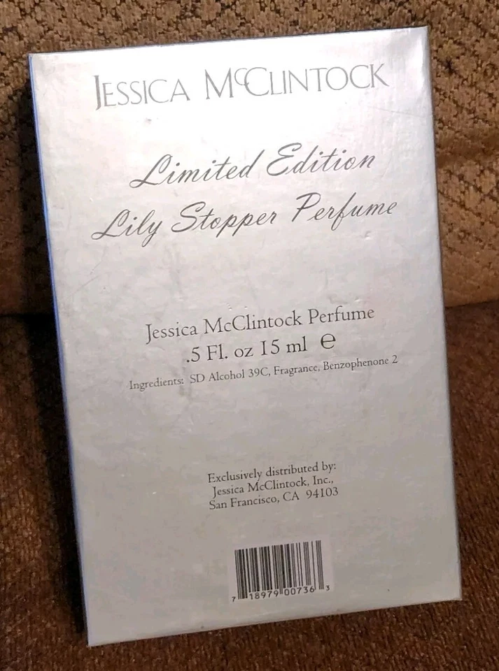 Perfume para mujer Jessica McClintock Lily Stopper. 5 oz / 15 ml nuevo en caja Foto 4 de 4