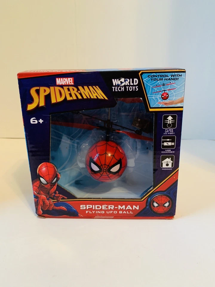 WorldTech Marvel Iron Man Spider-man Flying UFO Ball New - Image 2 of 4