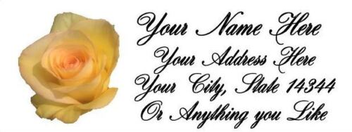 60pcs Personalized Yellow Rose Return/Mailing Address labels 1"x2.625" Free S/H - Picture 1 of 3