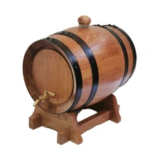 Free Postage 5L Oak/Timber/Wooden/Wine Barrel W/H Brass Tap for aging Mooshine  