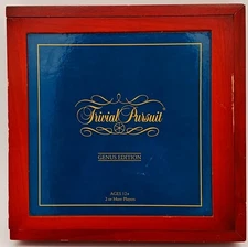 Trivial Pursuit Genius Edition Parker Bros Nostalgia Game Series 2015 Wooden Box