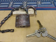 antique/vintage CORBIN SOCO XLCR PADLOCK with master/oper keys AY236