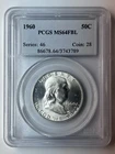 1960-P Benjamin Franklin Half Dollar PCGS MS64FBL Series 46 Coin 28