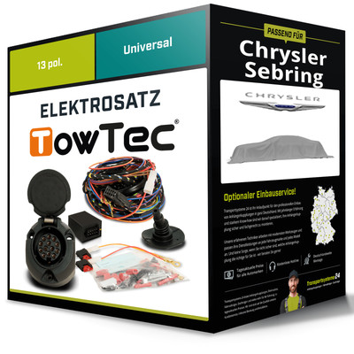 Elektrosatz 13-pol universell für CHRYSLER Sebring 01.2007-12.2010 NEU TowTec