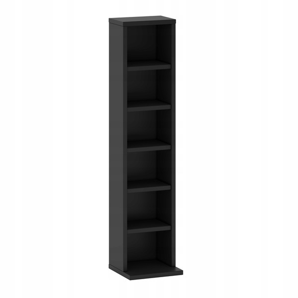 Cd/Dvd Regal 92Cm, Einstellbare Regale, Schwarz-image
