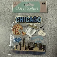 Jolee’s Boutique Dimensional Stickers “ CHICAGO “ NIP ~ 11 Pcs