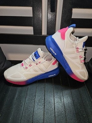 Adidas ZX 2K Boost 'White Pink Blue' (Women's) - Sz 7W/6M (FY0605) Pre-owned 