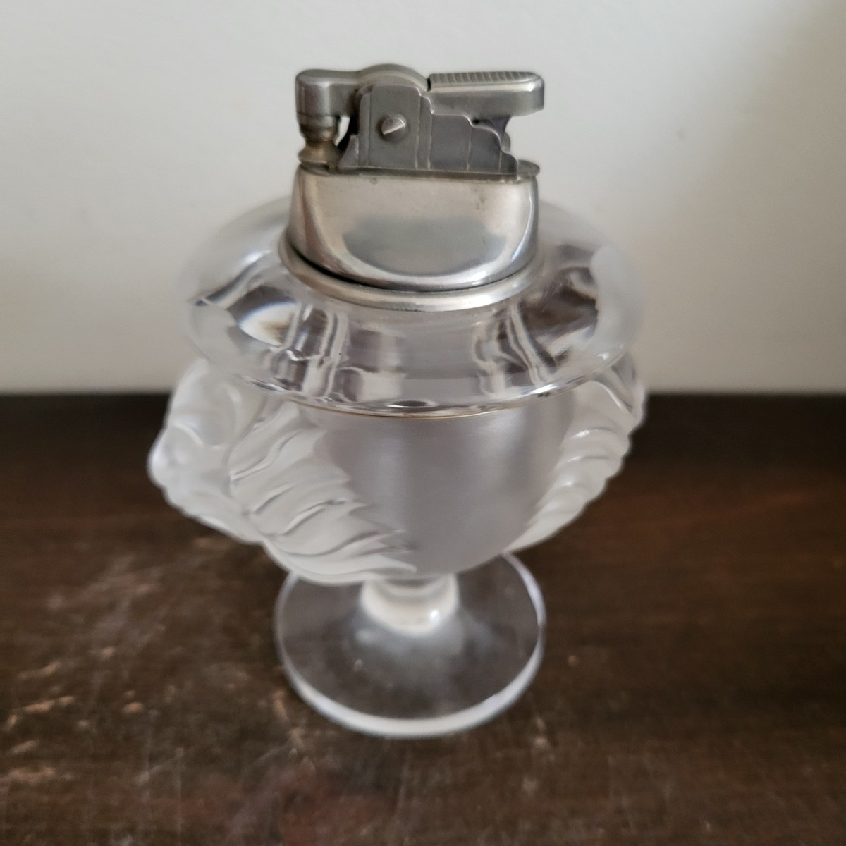 Lalique France Tête de Lion (Lion Head) Crystal Table Lighter | eBay