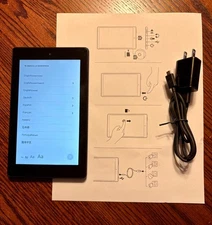 Amazon Fire 7 9th Gen (2019) 7" 16GB Black WiFi Alexa Fire Excellent Condition