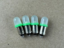 4 New Green FROSTED Bayonet LED Lamp Light Bulbs 6v 6.3v 8v 47 44 1847